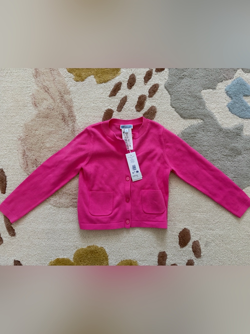 NWT Jacadi Girls Pink Cardigan - 4T
